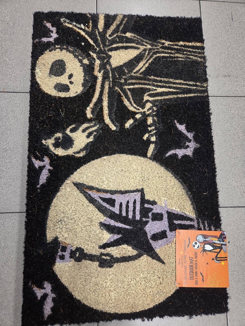 Disney The Nightmare Before Christmas Coir Mat - Black, Tan, Purple - Picture 3 of 6